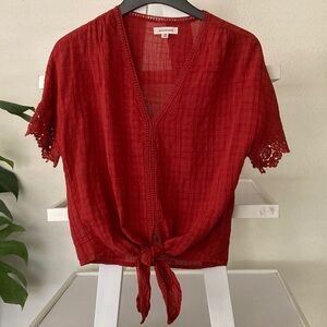Max Studio blouse with front ties
